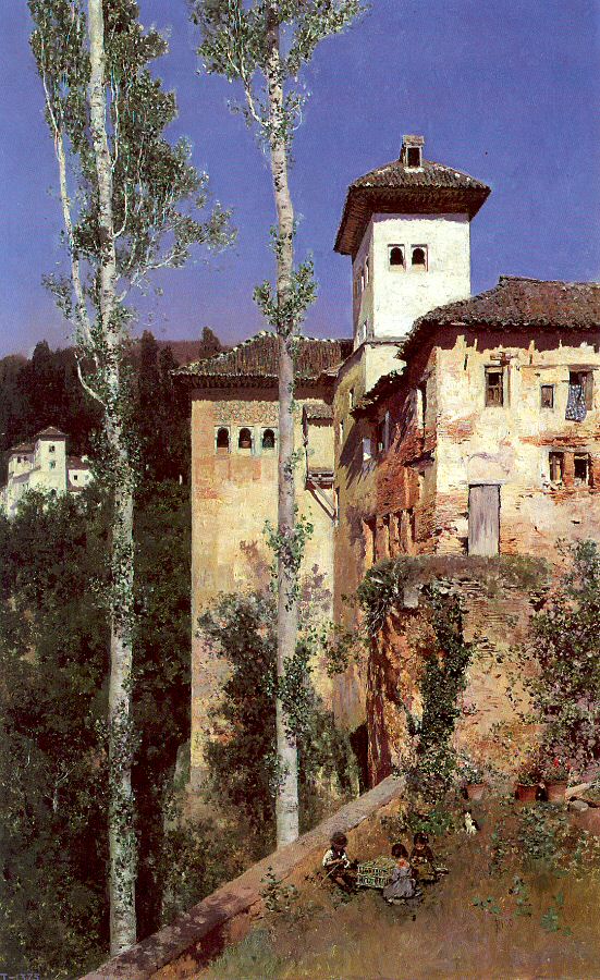 Ortega, Martin Rico y The Ladies' Tower in the Alhambra, Granada